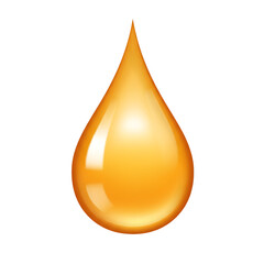 Golden liquid drop with smooth surface and bright inner reflections