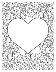 Love Flowers Adult Coloring Pages