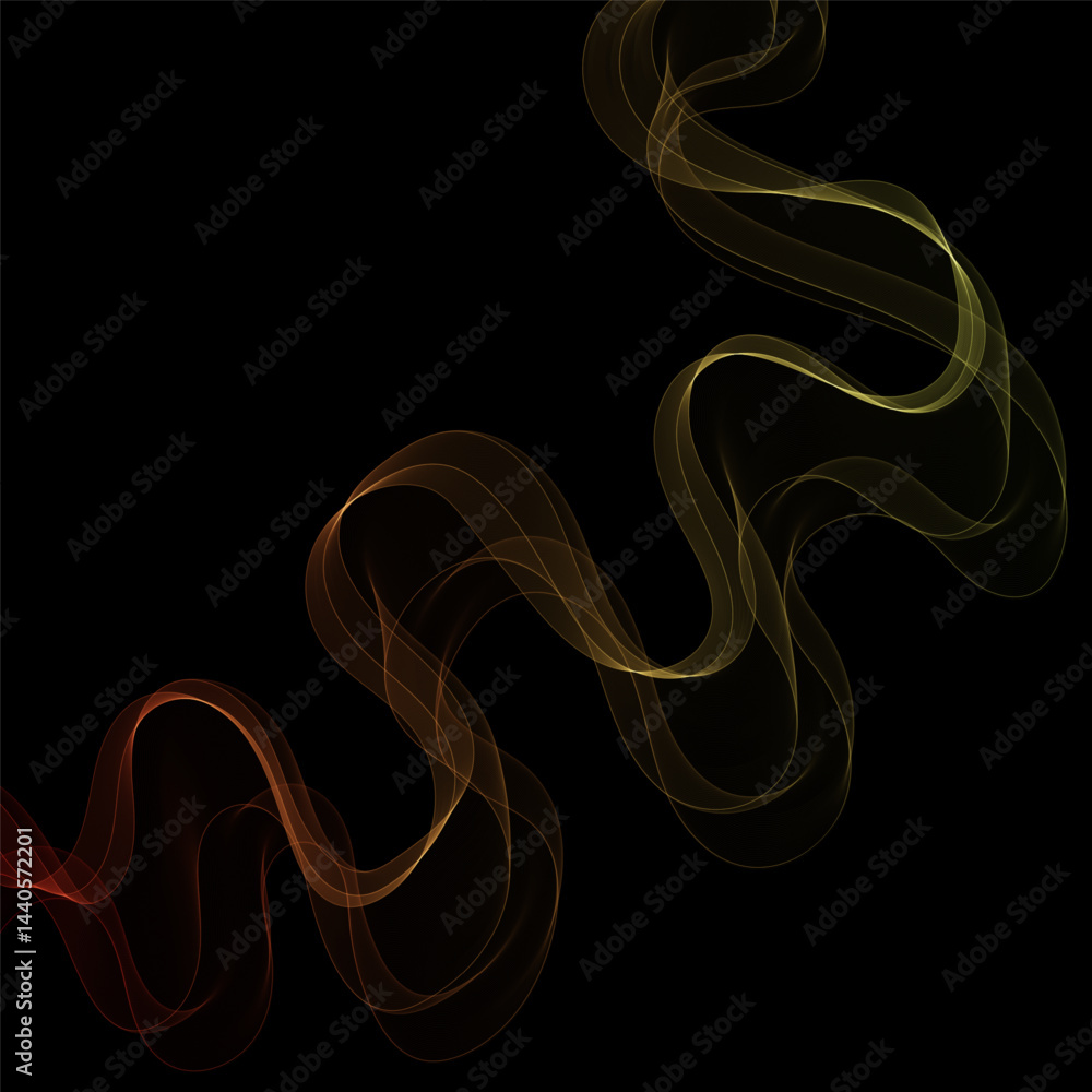 Poster color wave on a black background. abstract vector pattern. eps 10