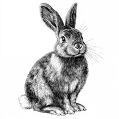 rabbit isolated on white