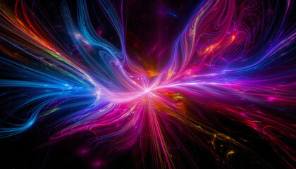 抽象的な光の軌跡