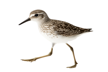 Detailed Portrait of a Beautiful Shorebird . White background PNG