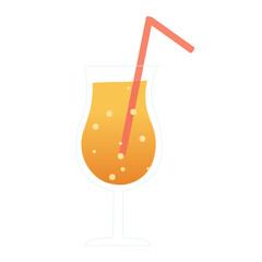 cocktail with ice and lemon