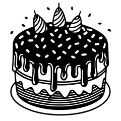 birthday cake vector illustration
