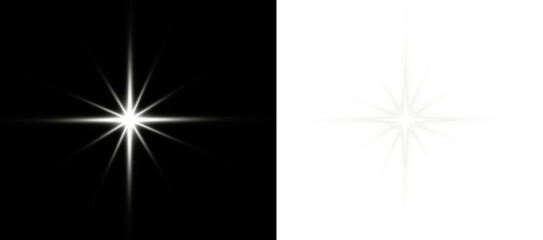 PNG white flash and starlight lens with sparkling light beam and galaxy light glow, fantasy background magic twinkle and shimmer, PNG cosmic transparent celebration for night light explosion event.