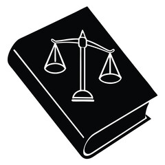isolated judicial code book on white background