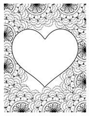Love Flowers Adult Coloring Pages