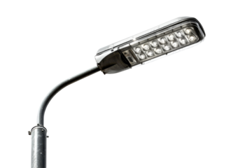 Urban street lighting isolated on transparent png background