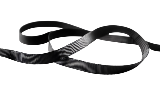 Typewriter Ribbon for Retro and Vintage Decor - Isolated on White Background