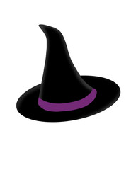 Elegant Black witch halloween hat