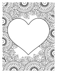 Love Flowers Adult Coloring Pages