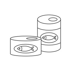 canned fish vector icon