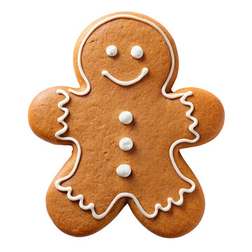 gingerbread man on white background