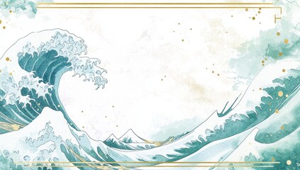 Obraz premium Oceanic wave art print