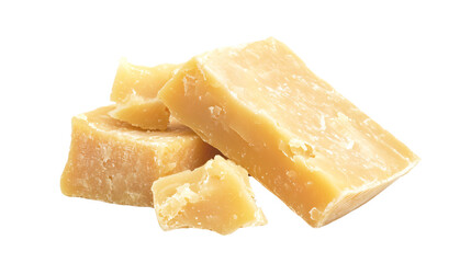 Cheese Piece Isolated on White Background for Culinary Designs and Food Concepts