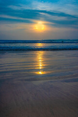 Blue sunset at Weligama beach, Sri Lanka