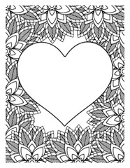 Love Flowers Adult Coloring Pages.