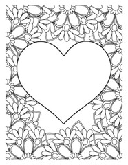 Love Flowers Adult Coloring Pages.