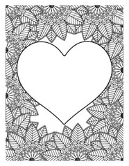 Love Flowers Adult Coloring Pages.