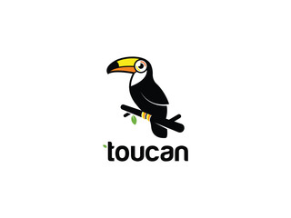 Minimal and professional toucan bird logo design