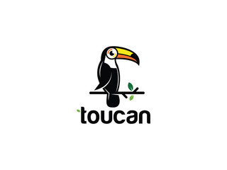Minimal and professional toucan bird logo design