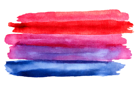 Vibrant watercolor strokes layered in red pink purple and blue hues creating a dynamic abstract artwork - Powered by Adobe