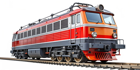 electric train locomotive vehicle railway isolated on white background PNG