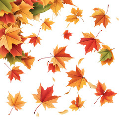 Fototapeta premium Falling autumn leaves background