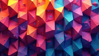 Obraz premium Abstract geometric shapes repeating in vibrant colors, contemporary, texture