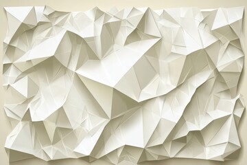 Abstract crumpled paper-like geometric design