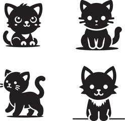 set of black cats