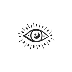 Vector linear boho elements icons and symbols