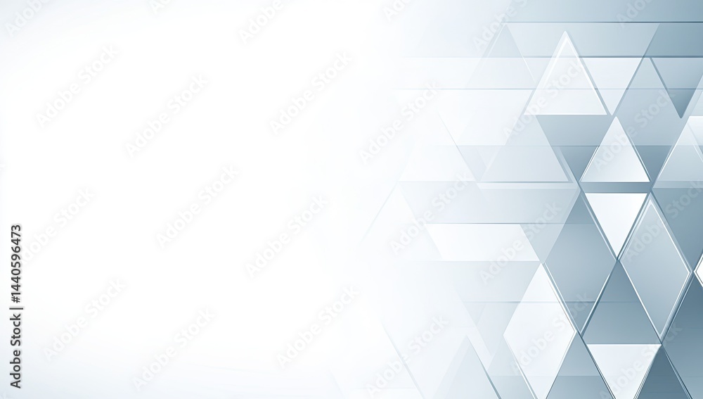 Aufkleber abstract geometric background with light gray triangles fading into white