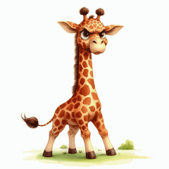 Obraz premium Wild Neck, Wild Hues: watercolor blazegiraffe angry isolated vector illustration svg 