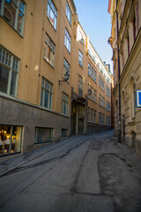 street in the old town of stockholm sweden