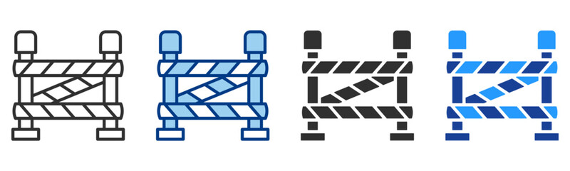 Police Line Icon Multiple Style Vector Collection 