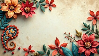 Subtle paisley print, muted earth tones on linen , graphics, linen