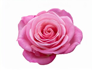 pink rose head flower isolated on white background soft focus transparency