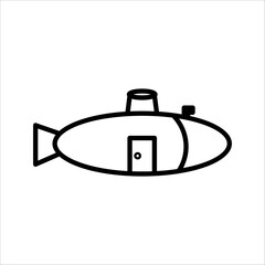 Military submarine icon. Transport elements. Premium quality graphic design icon. Simple icon for websites, web design, mobile app, info graphics on white background