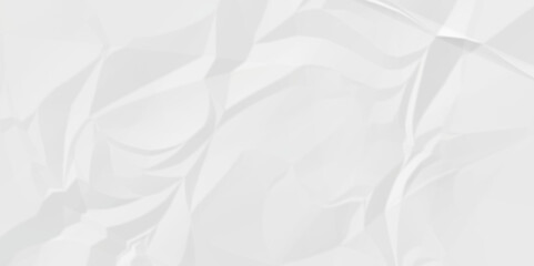 White crumple obsolete billboard rumple. wrinkle ripped creased white crumple aged closeup craft document grunge recycling paper background.	
