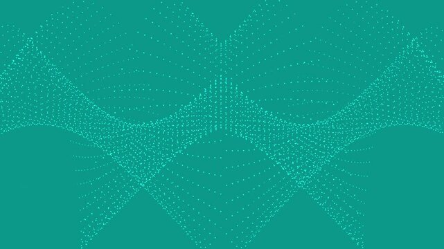 Dark cyan gradient creates a teal background with light blue pattern dots.