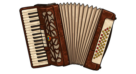 Acordeão São João 2D - Instrumento Musical Tradicional Sem Fundo