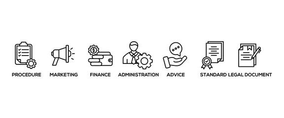 Regulation banner web icon set vector illustration concept with icon of standard, compliance, guideline, rule, procedure, law and constraint icons infographics symbol background