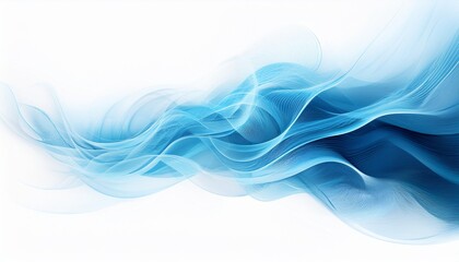 blue stream of cold air from the conditioner clean filtered air flow vacuum cleaner suction effect wind direction isolated on white background