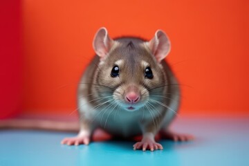 Rat Portrait in Vibrant Setting
