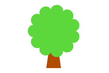 Simple Green Tree Icon – Nature, Forest, and Eco Symbol Illustration.