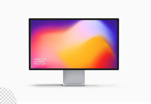 Desktop Computer Screen PC Monitor Mockup