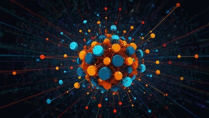 abstract background with molecule