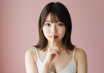 Fototapeta premium 明るく暖かい雰囲気の女性のポートレート