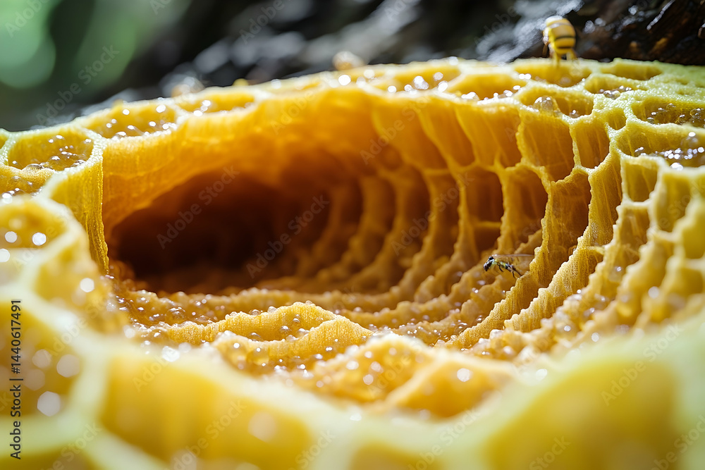 Poster macro honeycomb structure